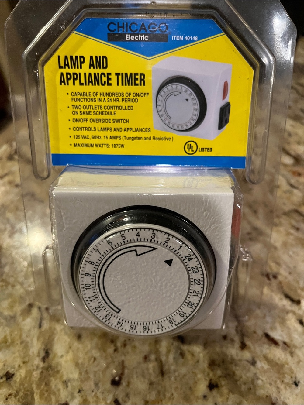 Chicago Electric Lamp and Appliance Timer - White